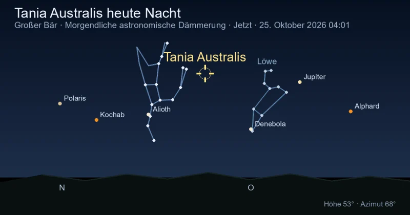 Tania Australis heute Nacht
