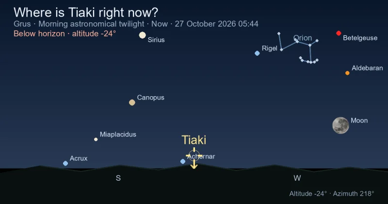 Where is Tiaki right now?