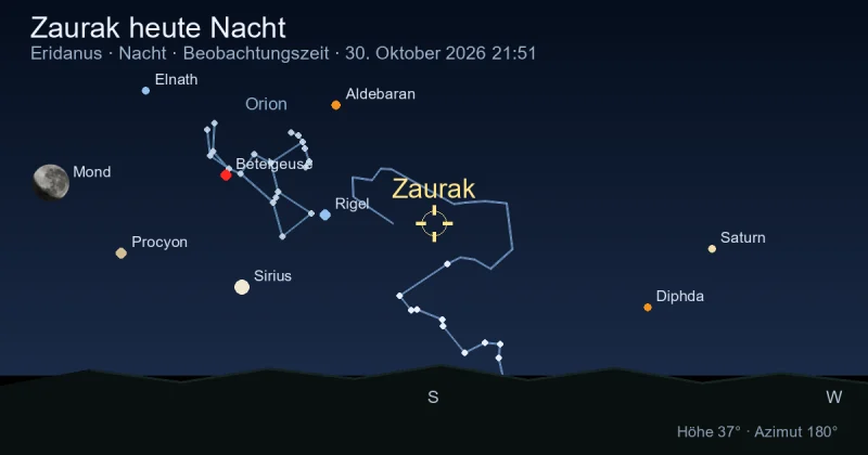 Zaurak heute Nacht