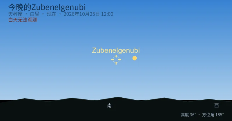 今晚的Zubenelgenubi
