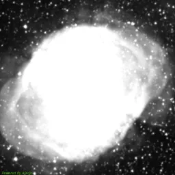 M27 photo taken with blue filter