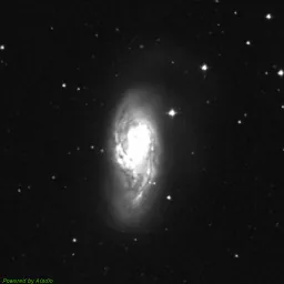 M66 photo taken with blue filter