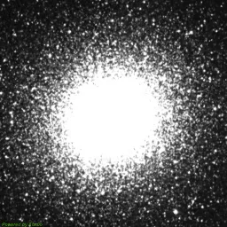 M13 photo taken with red filter