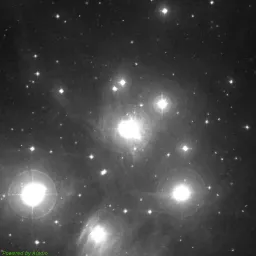 M45 photo taken with red filter