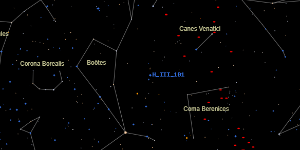 H III 101 on the sky map