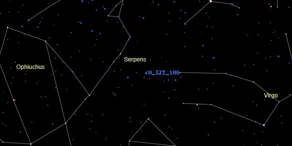 H III 106 on the sky map