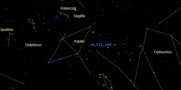 H III 108 on the sky map