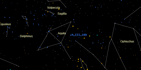 H III 109 on the sky map
