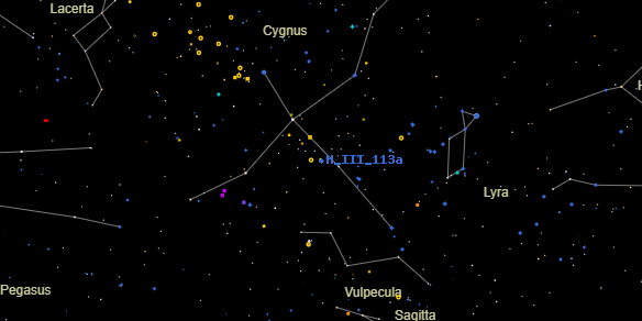 H III 113a on the sky map