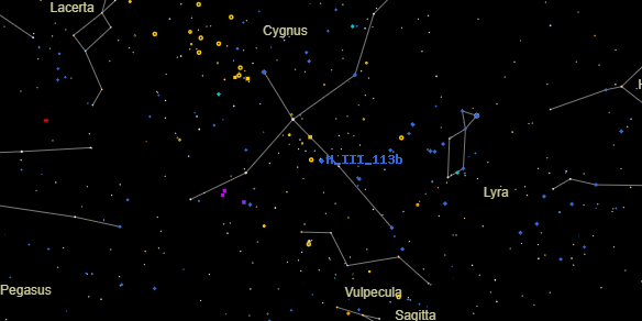 H III 113b on the sky map