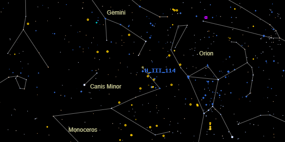 H III 114 on the sky map