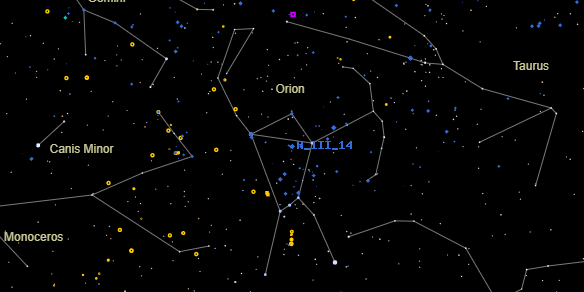 H III 14 on the sky map