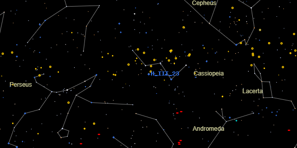 H III 23 on the sky map