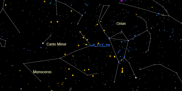 H III 29 on the sky map