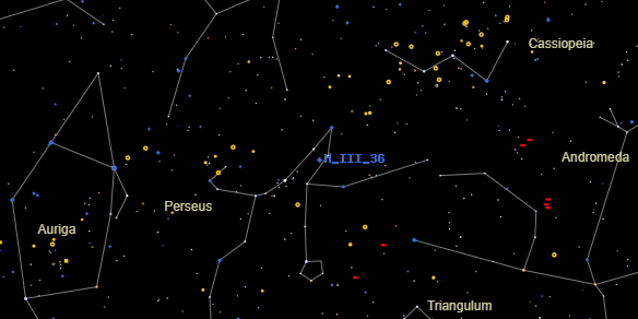H III 36 on the sky map