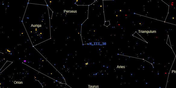 H III 38 on the sky map