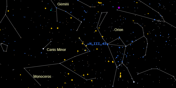 H III 43 on the sky map