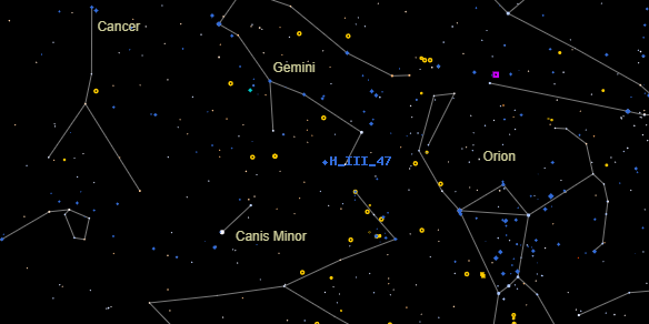 H III 47 on the sky map