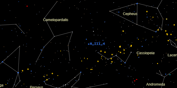 H III 4 on the sky map