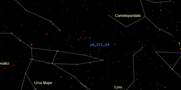 H III 54 on the sky map