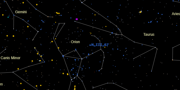 H III 67 on the sky map
