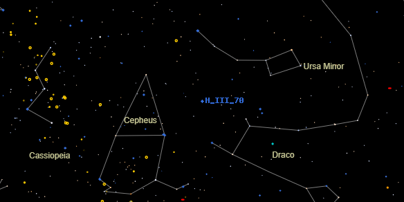 H III 70 on the sky map