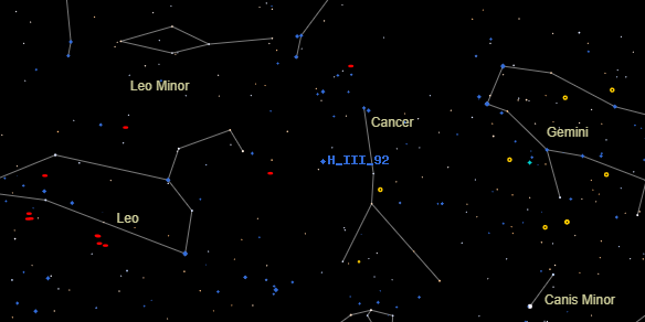 H III 92 on the sky map