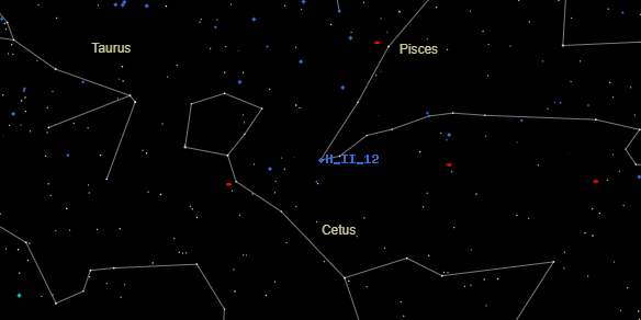 H II 12 on the sky map