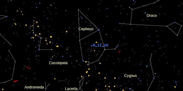 H II 16 on the sky map