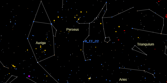 H II 22 on the sky map