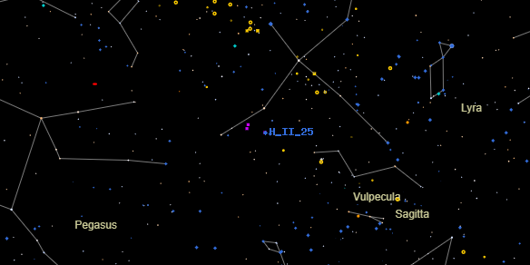 H II 25 on the sky map
