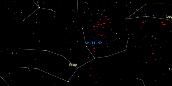 H II 42 on the sky map