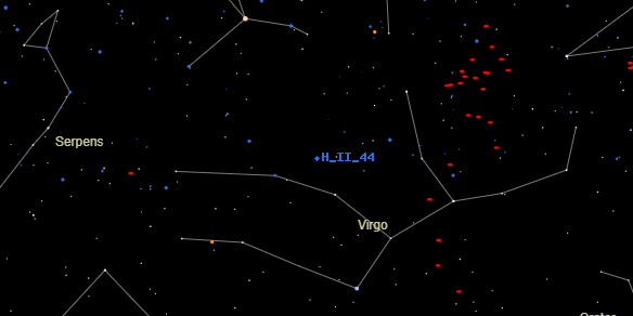 H II 44 on the sky map