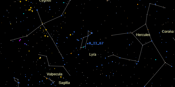 H II 67 on the sky map