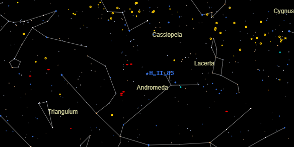H II 83 on the sky map