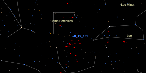 H IV 105 on the sky map