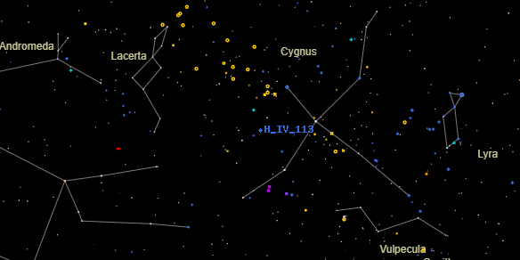 H IV 113 on the sky map