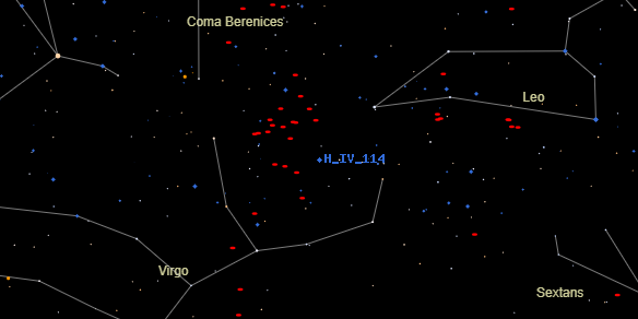 H IV 114 on the sky map