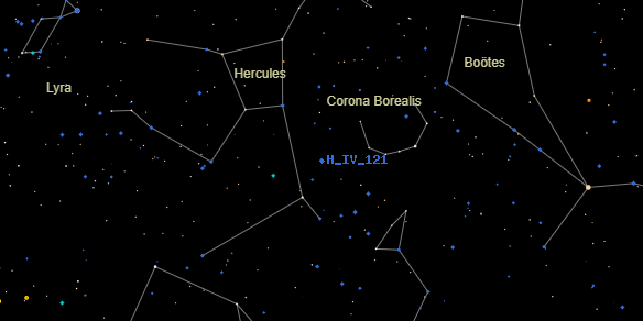H IV 121 on the sky map