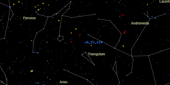 H IV 129 on the sky map