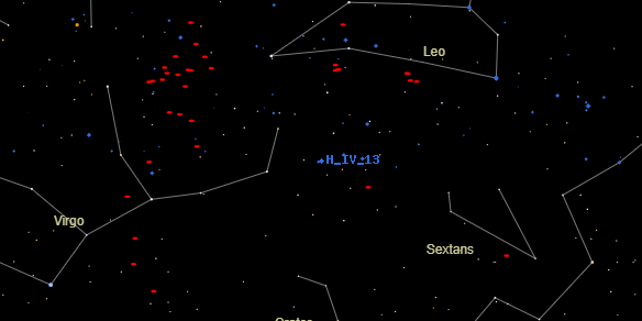 H IV 13 on the sky map