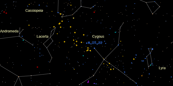 H IV 22 on the sky map
