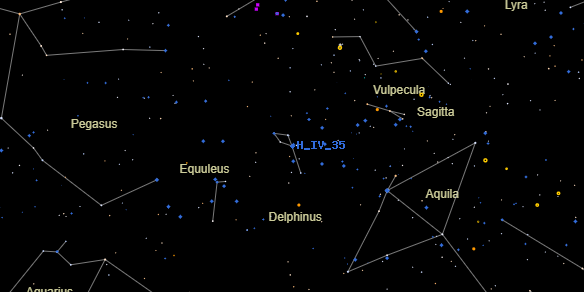 H IV 35 on the sky map