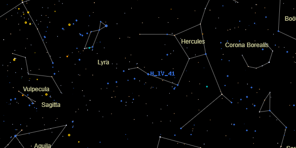 H IV 41 on the sky map