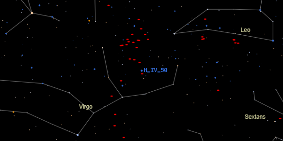 H IV 50 on the sky map