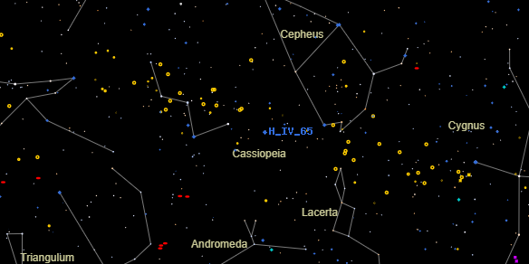H IV 65 on the sky map