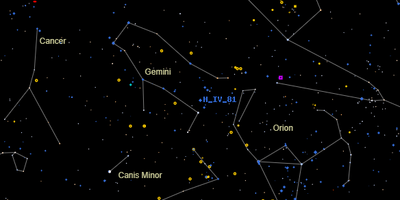 H IV 81 on the sky map