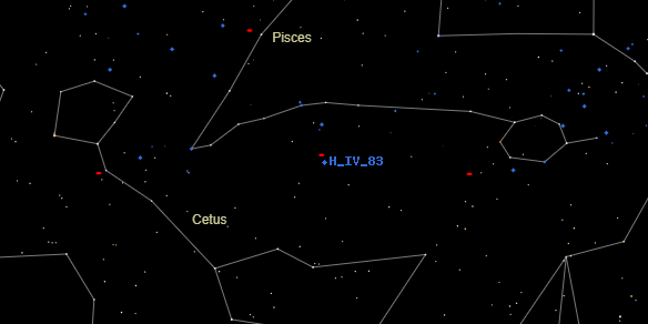 H IV 83 on the sky map