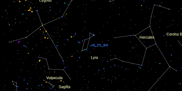 H IV 94 on the sky map