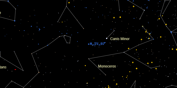 H IV 97 on the sky map